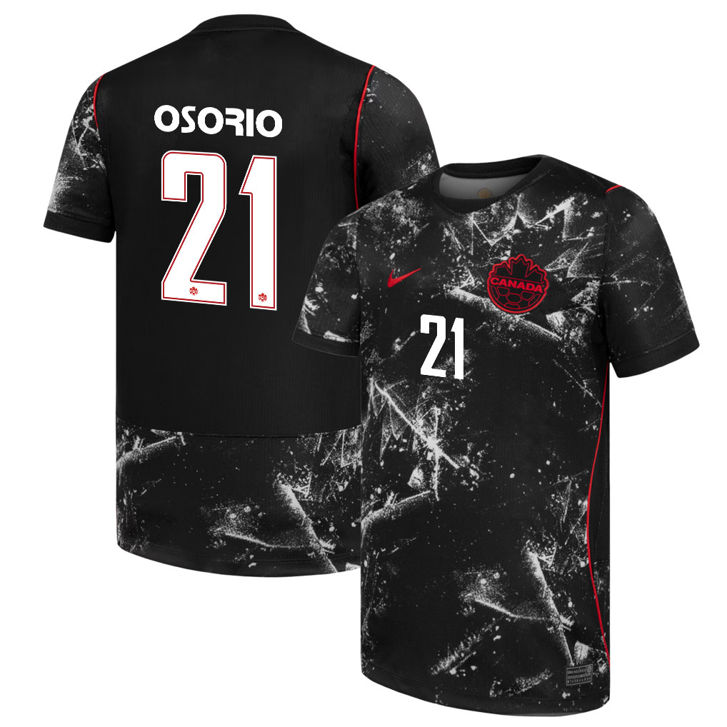 Jonathan Osorio 21 Canada National Team 2026 Away Jersey - Black, Men - Jersey Teams