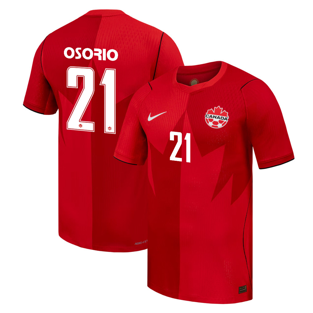 Jonathan Osorio 21 Canada National Team 2026 Home Jersey - Red, Men - Jersey Teams