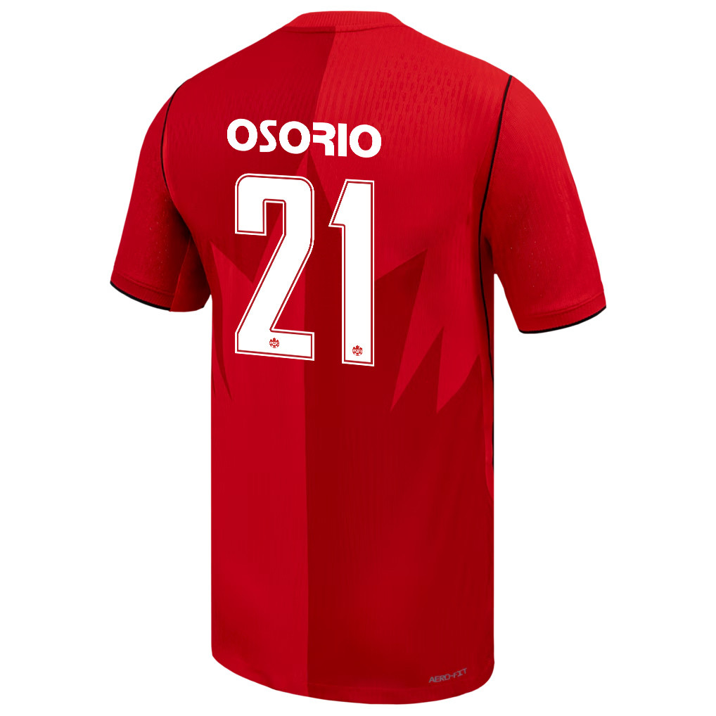 Jonathan Osorio 21 Canada National Team 2026 Home Jersey - Red, Men - Jersey Teams