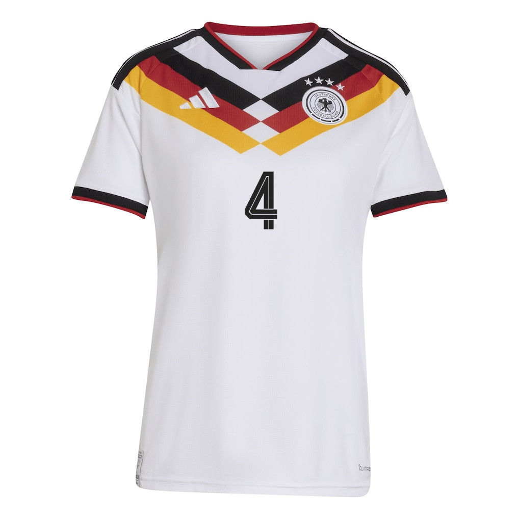 Jonathan Tah 4 Women's Germany National Team 2026 Home Jersey - White - Jersey Teams
