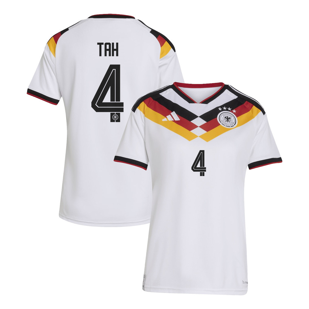 Jonathan Tah 4 Women's Germany National Team 2026 Home Jersey - White - Jersey Teams