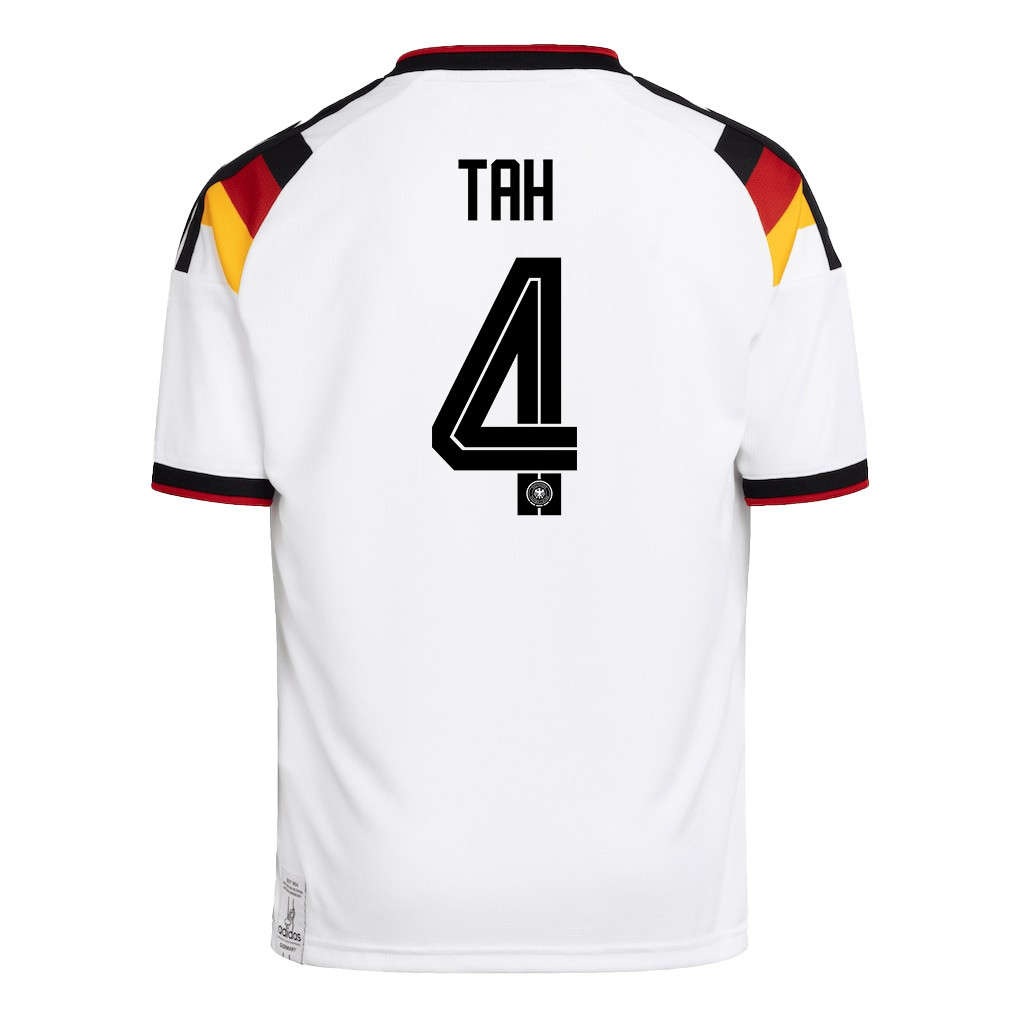 Jonathan Tah 4 Youth Germany National Team 2026 Home Jersey - White - Jersey Teams