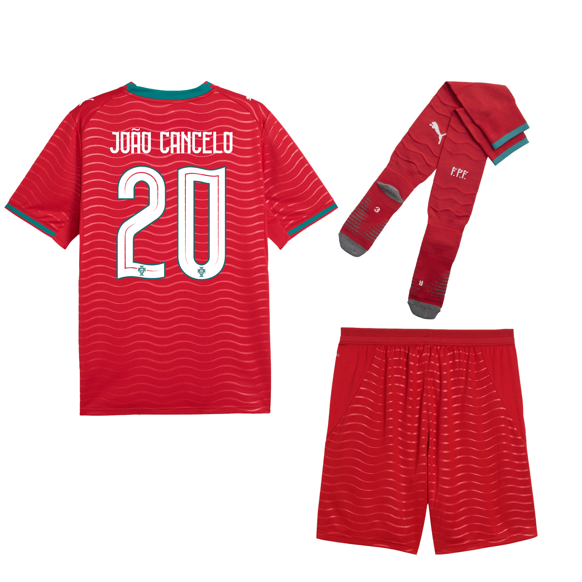 João Cancelo 20 Portugal 2026 Home Men Kit Set – Red - Jersey Teams