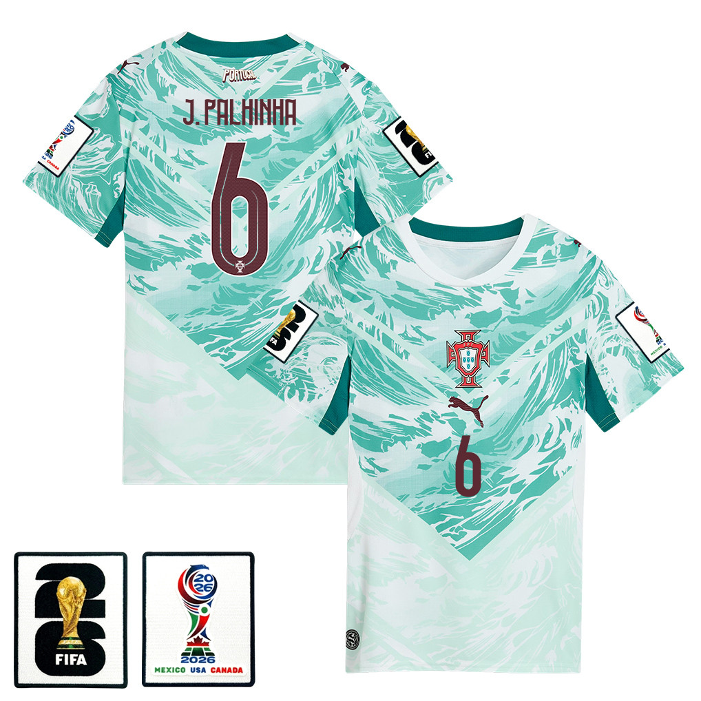 João Palhinha 6 Portugal National Team 2026 Women’s Away Jersey – White – Jersey Teams
