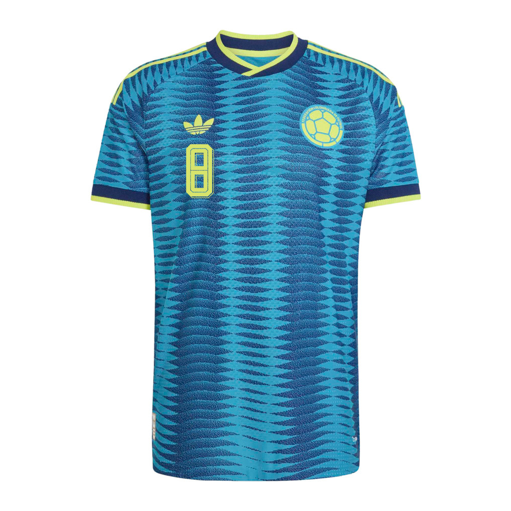 Jorge Carrascal 8 Colombia National Team 2026 Away Jersey - Turquoise, Men - Jersey Teams
