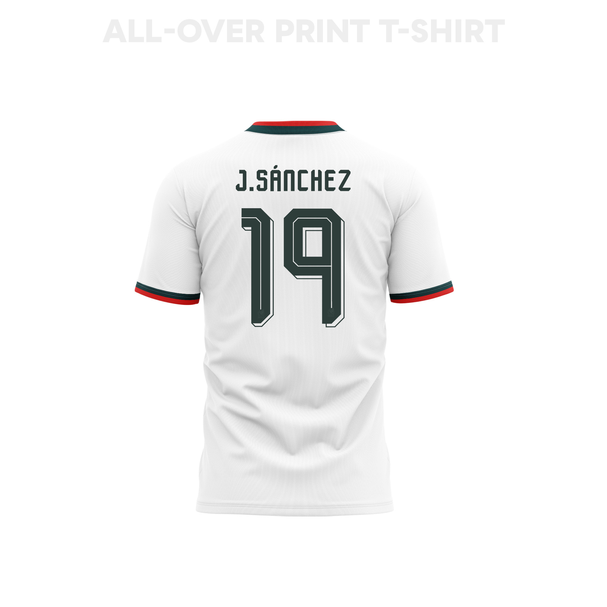 Jorge Sánchez 19 Mexico 2026 Away 3D T-Shirt Fully Printed – Unisex, White - Jersey Teams