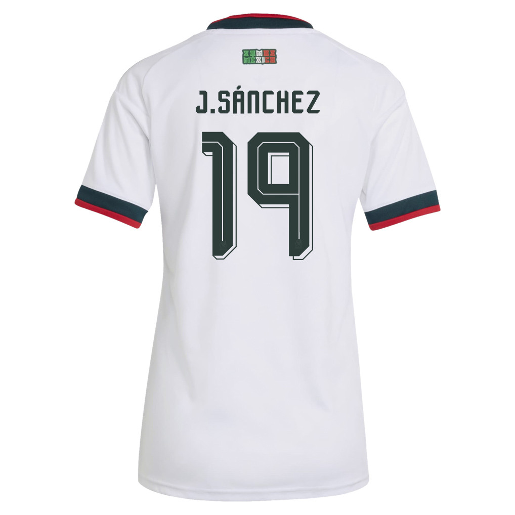 Jorge Sánchez 19 Women's Mexico National Team 2026 Away Jersey - White - Jersey Teams