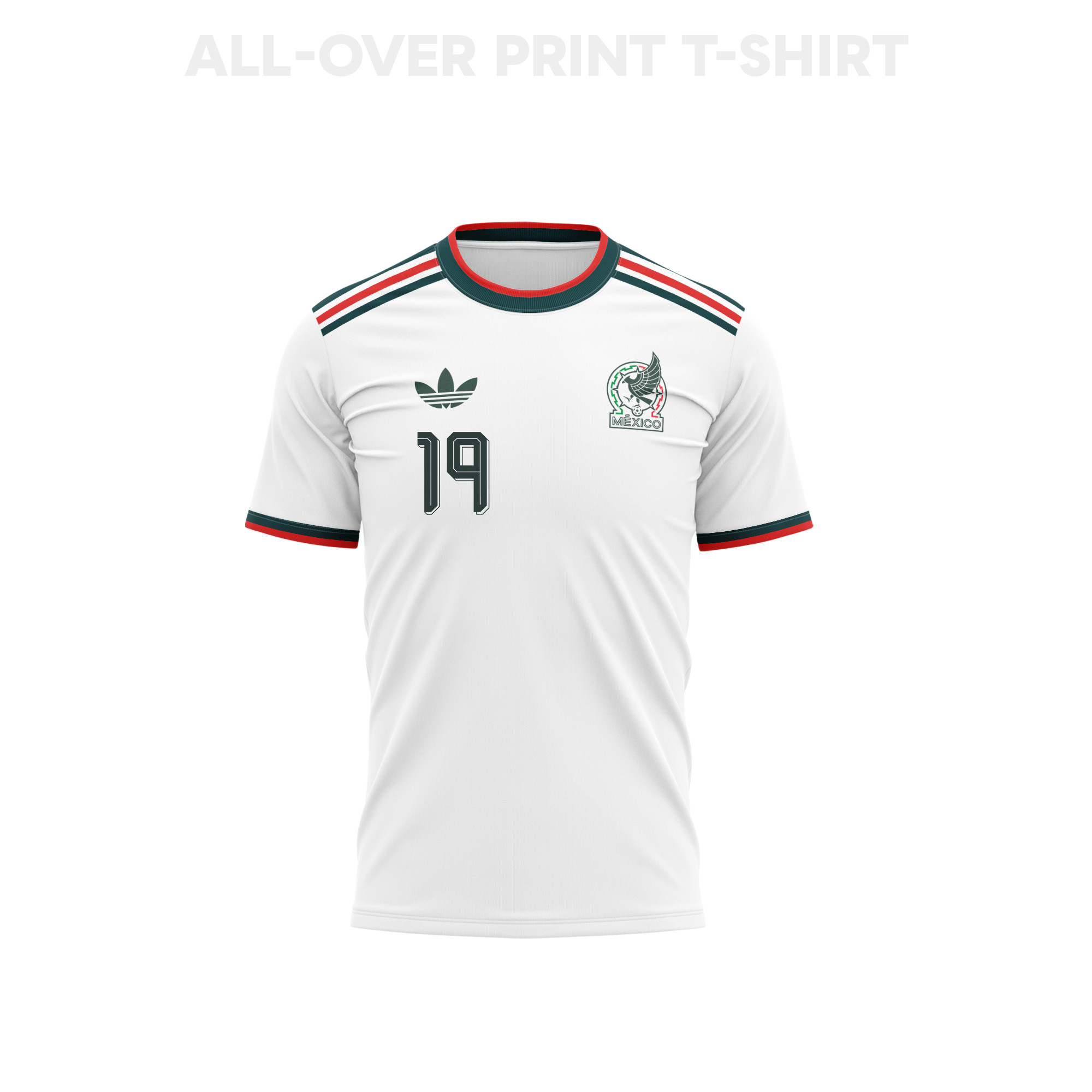 Jorge Sánchez 19 Youth Mexico 2026 Away 3D T-shirt Fully Printed – White - Jersey Teams