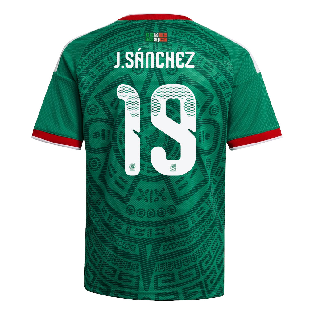 Jorge Sánchez 19 Youth Mexico National Team 2026 Home Jersey - Green - Jersey Teams