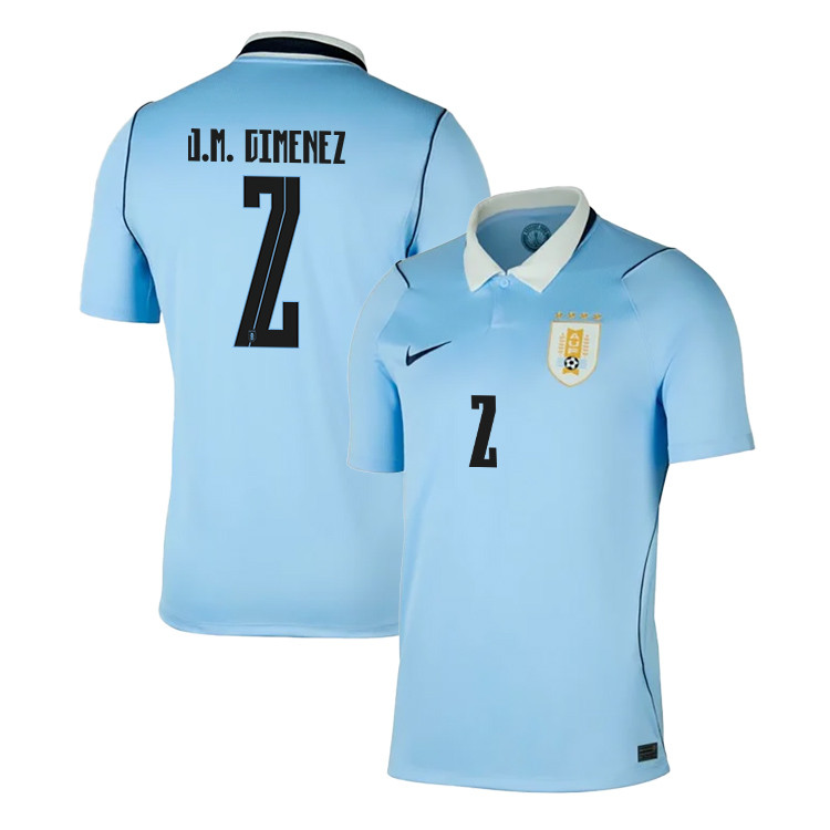 José María Giménez 2 Uruguay National Team 2026 Home Jersey - Blue, Men - Jersey Teams