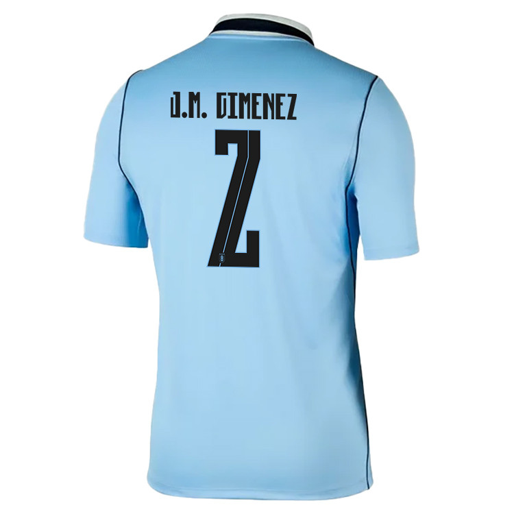 José María Giménez 2 Uruguay National Team 2026 x World Cup Patch Home Jersey - Blue, Men - Jersey Teams