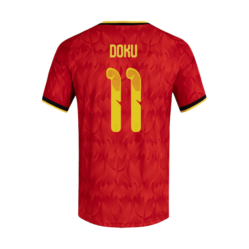Jérémy Doku 11 Belgium National Team 2026 Home Jersey - Red, Men - Jersey Teams