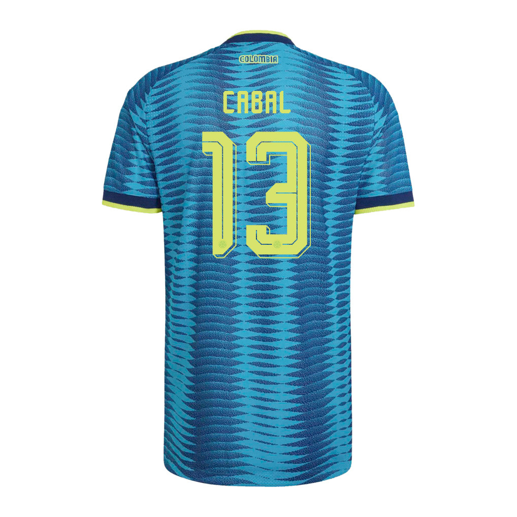 Juan Cabal 13 Colombia National Team 2026 x World Cup Patch Away Jersey - Turquoise, Men - Jersey Teams