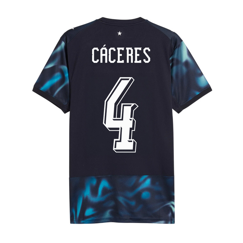 Juan Cáceres 4 Paraguay National Team 2026 Away Jersey - Navy, Men - Jersey Teams