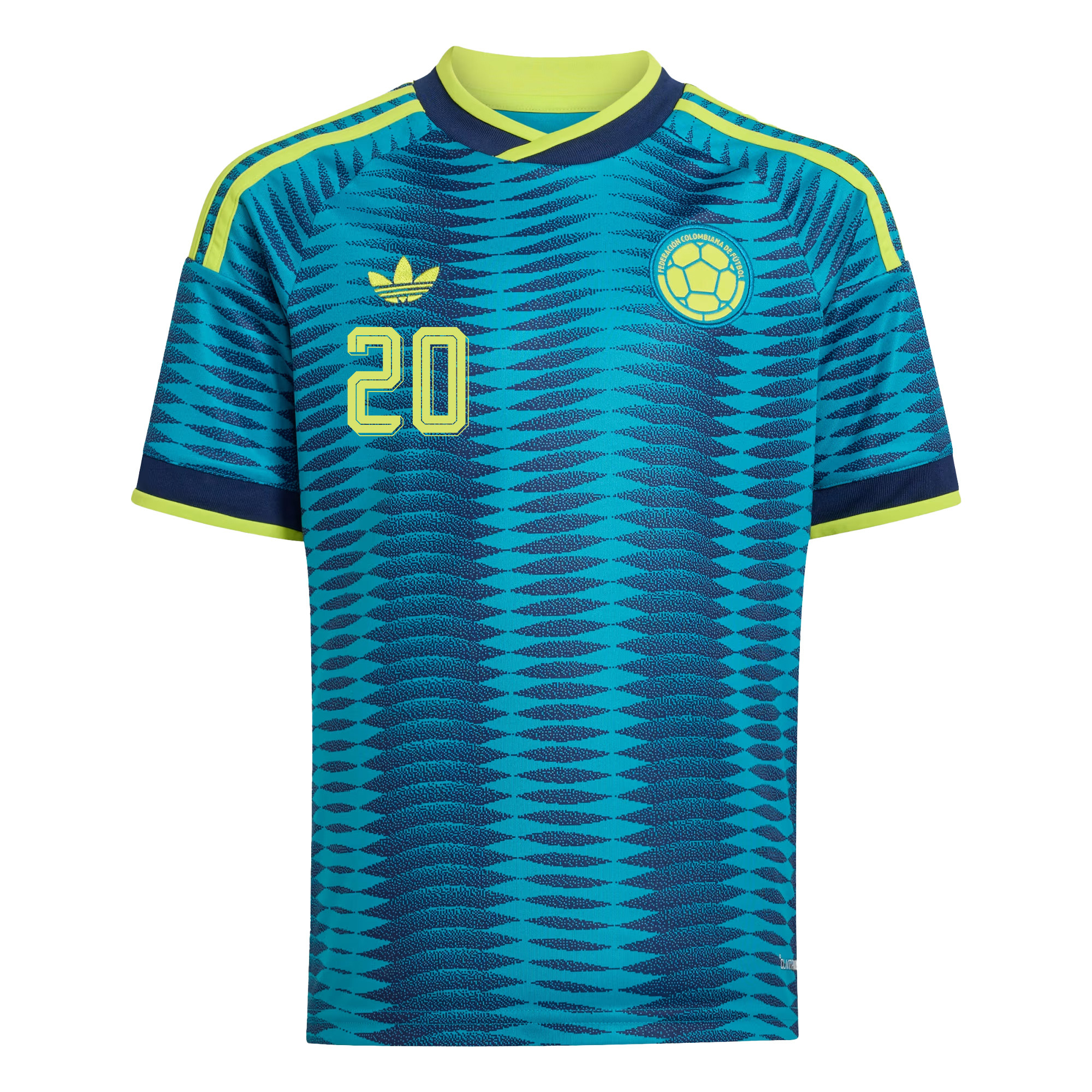 Juan Fernando Quintero 20 Youth Colombia National Team 2026 Away Jersey - Turquoise - Jersey Teams