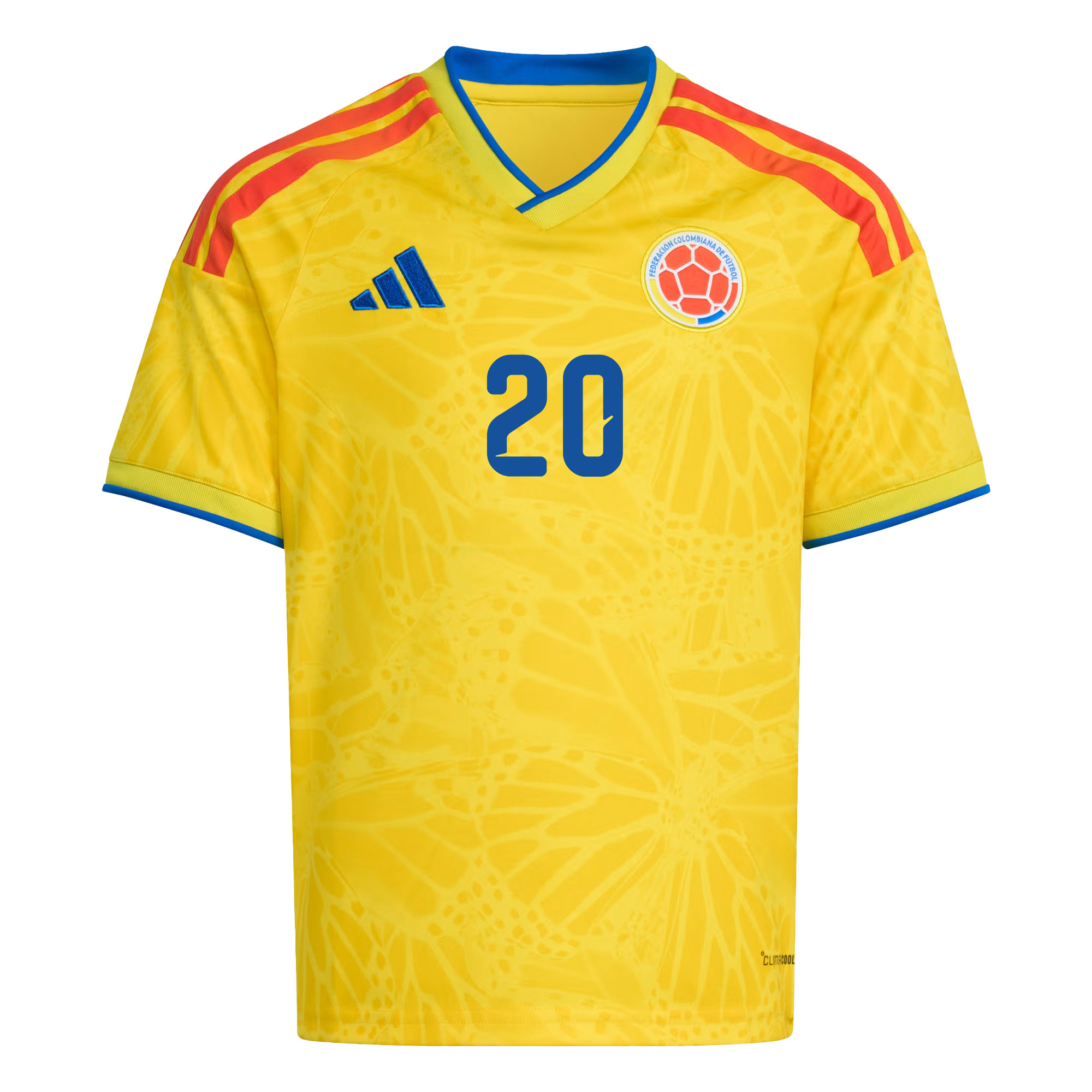 Juan Fernando Quintero 20 Youth Colombia National Team 2026 Home Jersey - Yellow - Jersey Teams