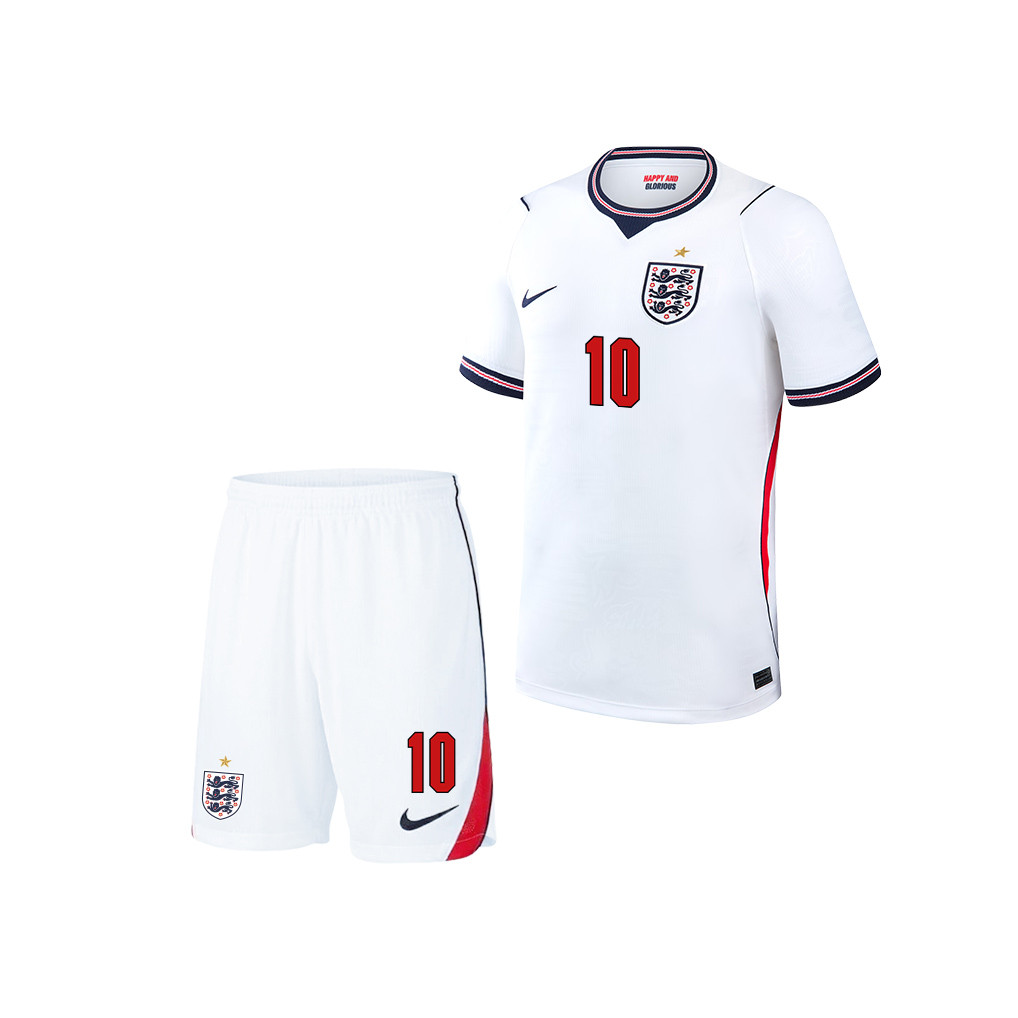 Jude Bellingham 10 England 2026 YOUTH Home Jersey & Shorts Set - White - Jersey Teams
