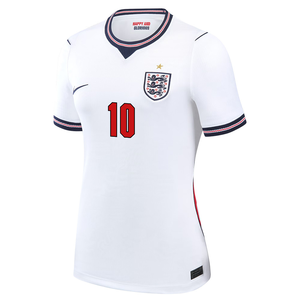 Jude Bellingham 10 Women's England National Team 2026 Home Jersey - White - Jersey Teams