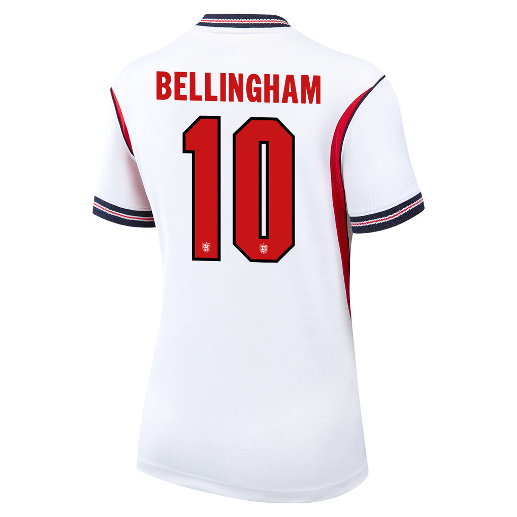 Jude Bellingham 10 Women's England National Team 2026 Home Jersey - White - Jersey Teams