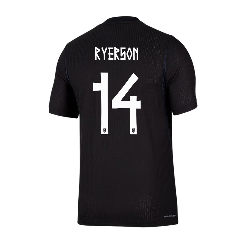Julian Ryerson 14 Norway National Team 2026 Away Jersey - Black, Men - Jersey Teams