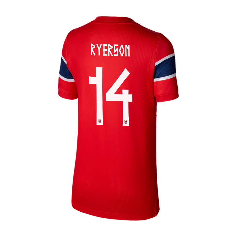 Julian Ryerson 14 Youth Norway National Team 2026 Home Jersey - Red - Jersey Teams