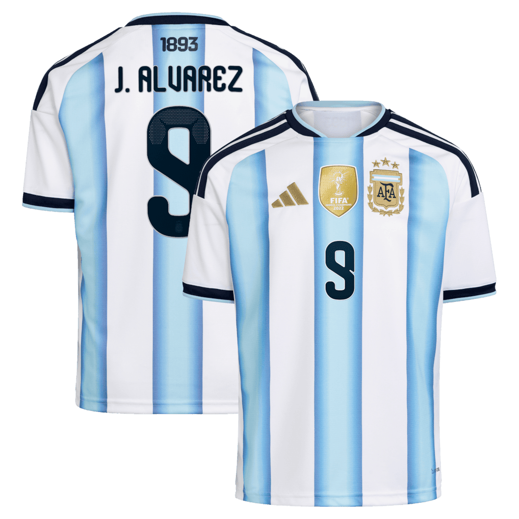 Julián Alvarez 9 Argentina National Team FIFA x World Cup 2026 Home YOUTH Jersey - White - Jersey Teams