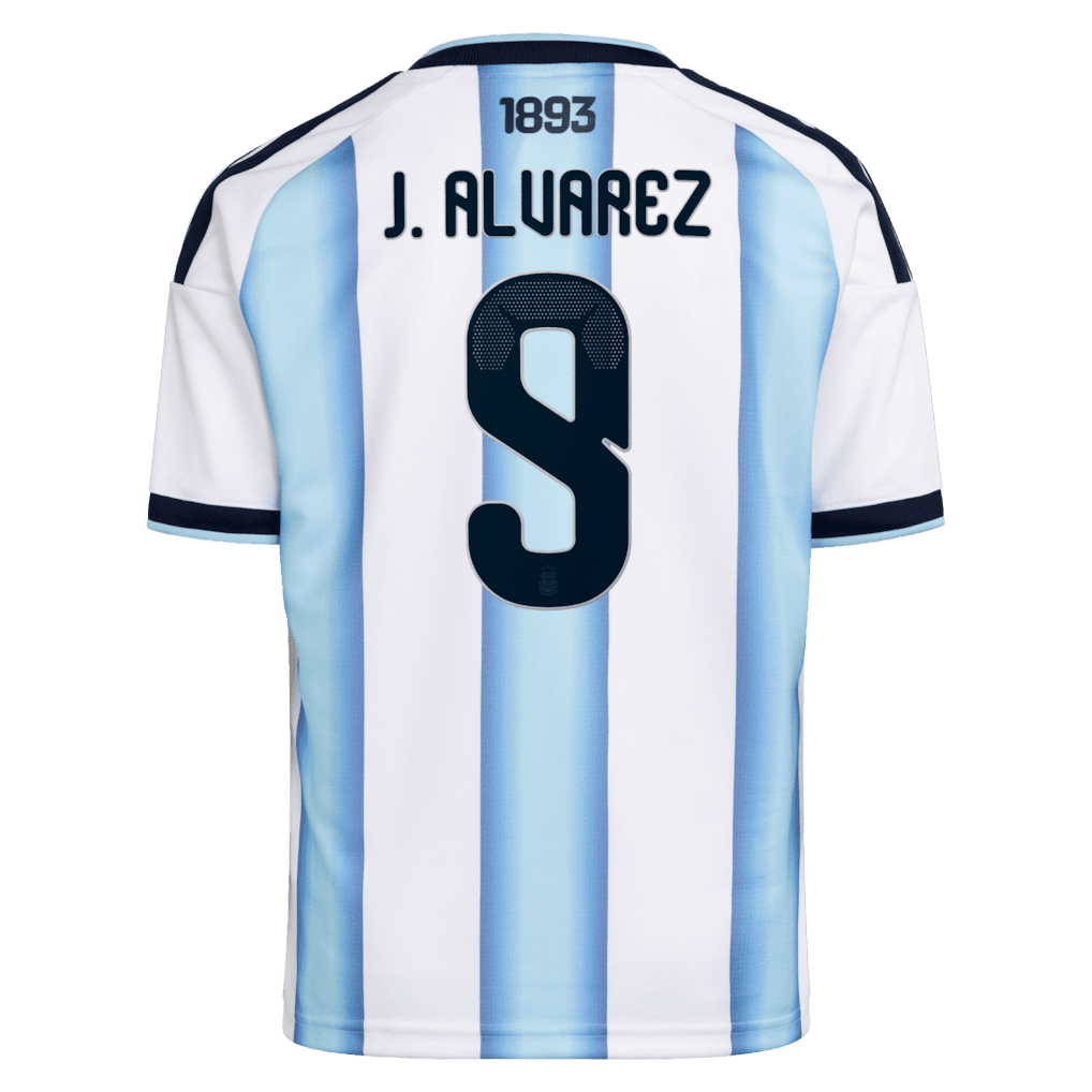 Julián Alvarez 9 Argentina National Team FIFA x World Cup 2026 Home YOUTH Jersey - White - Jersey Teams