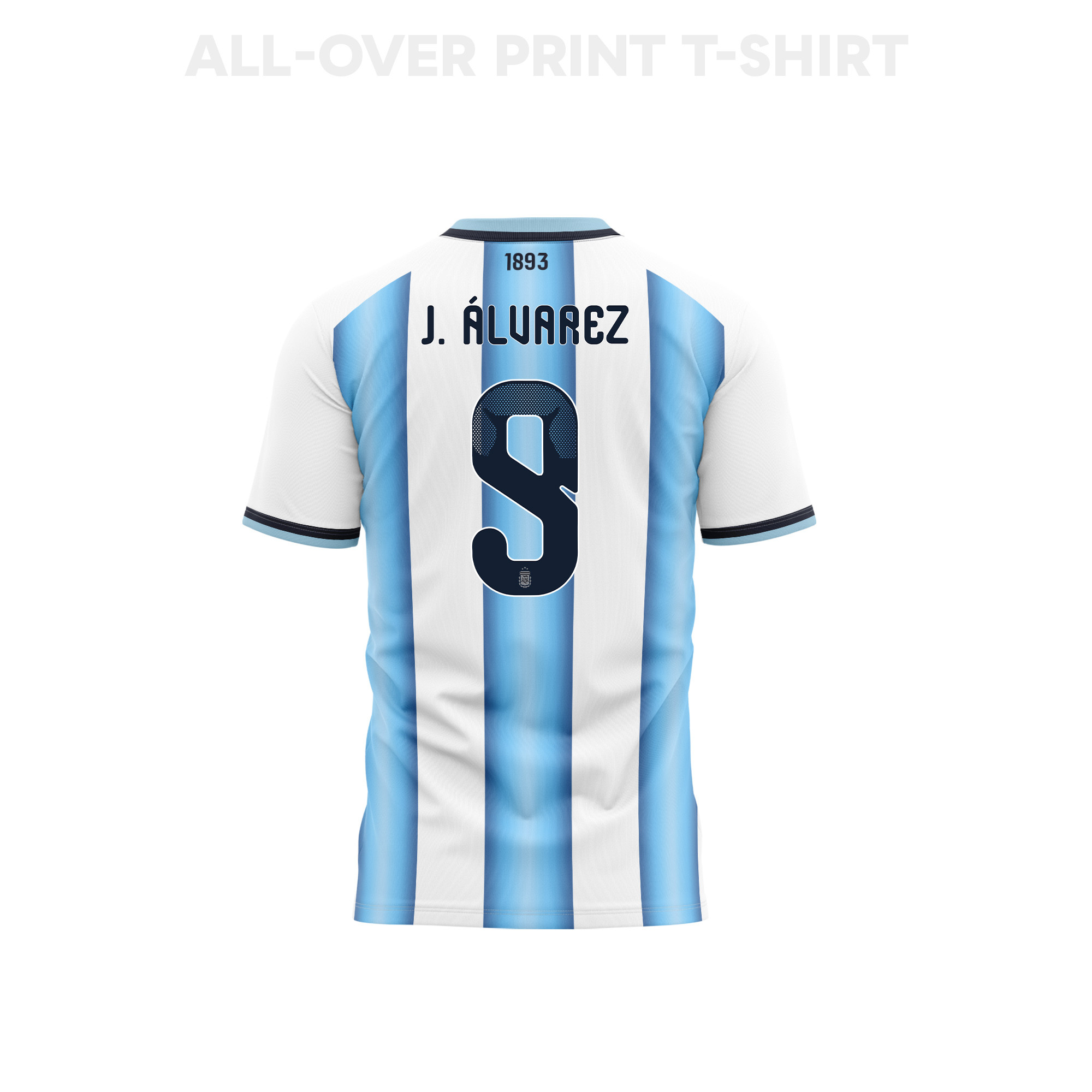 Julián Álvarez 9 Argentina 2026 Home 3D T-Shirt Fully Printed – Unisex, White - Jersey Teams