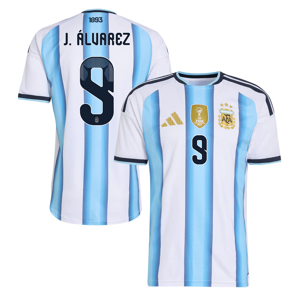 Julián Álvarez 9 Argentina National Team 2026 Home Jersey - White, Men - Jersey Teams