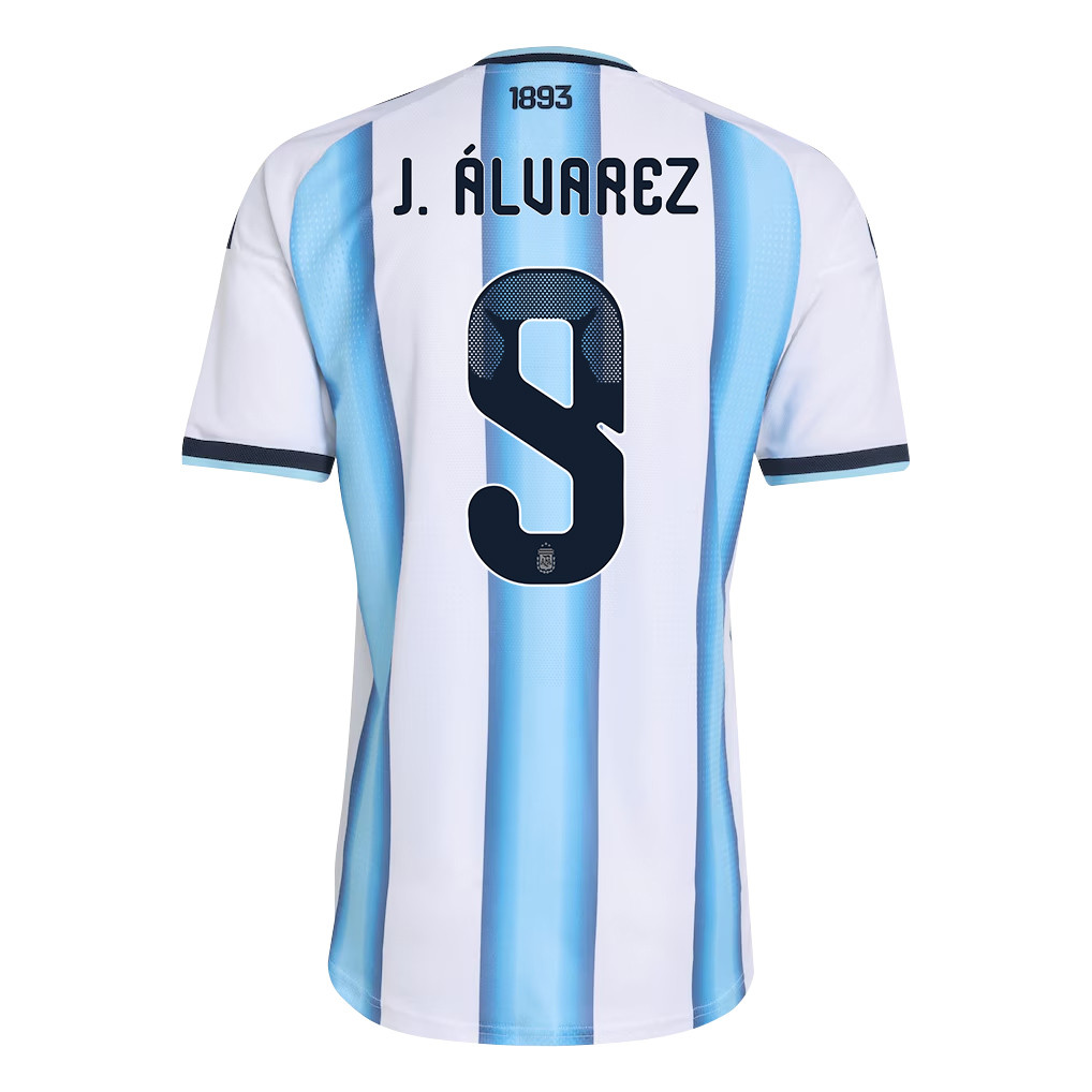 Julián Álvarez 9 Argentina National Team 2026 Home Jersey - White, Men - Jersey Teams