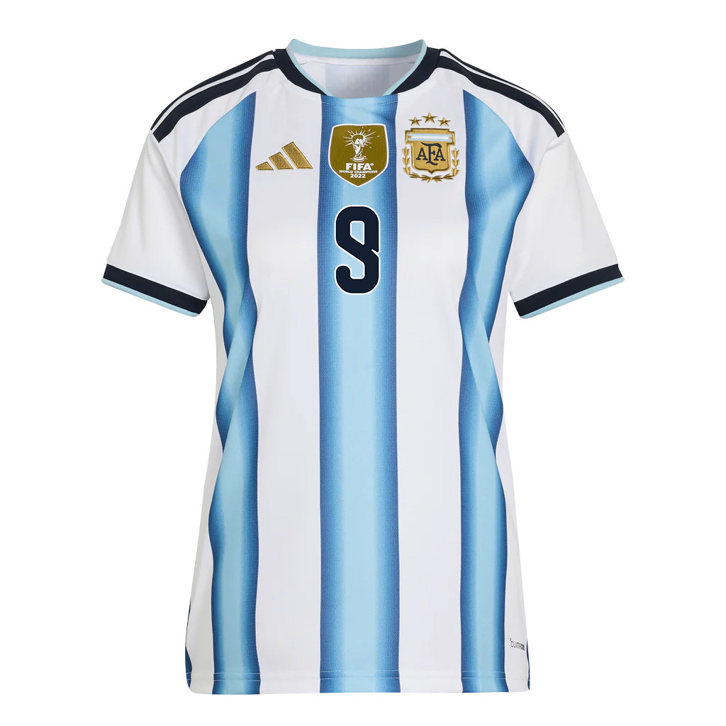 Julián Álvarez 9 Women's Argentina National Team 2026 Home Jersey - White - Jersey Teams