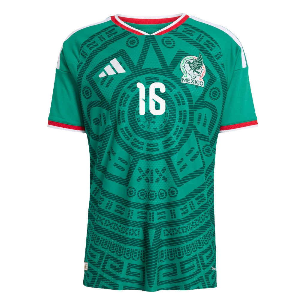 Julián Quiñones 16 Mexico National Team 2026 x World Cup Patch Home Jersey - Green, Men - Jersey Teams