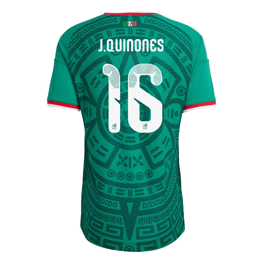 Julián Quiñones 16 Mexico National Team 2026 x World Cup Patch Home Jersey - Green, Men - Jersey Teams