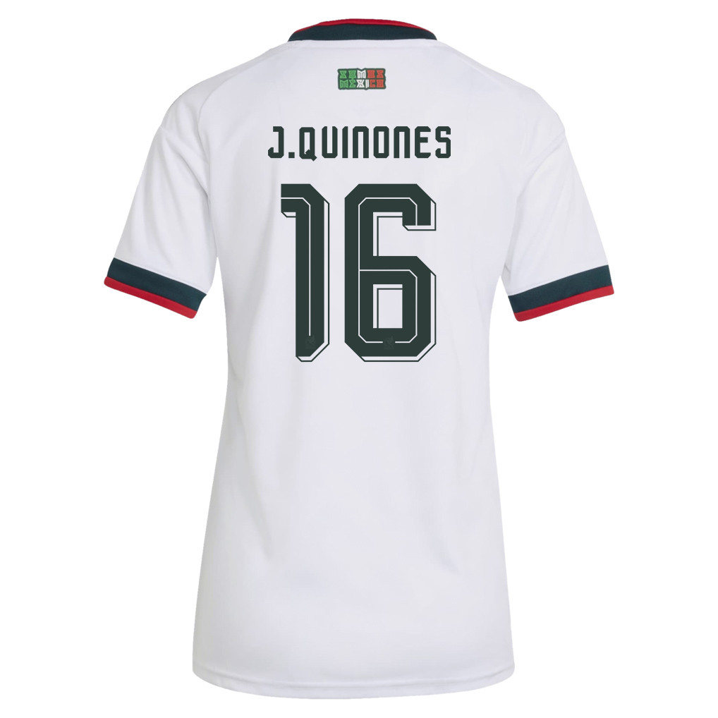 Julián Quiñones 16 Women's Mexico National Team 2026 Away Jersey - White - Jersey Teams