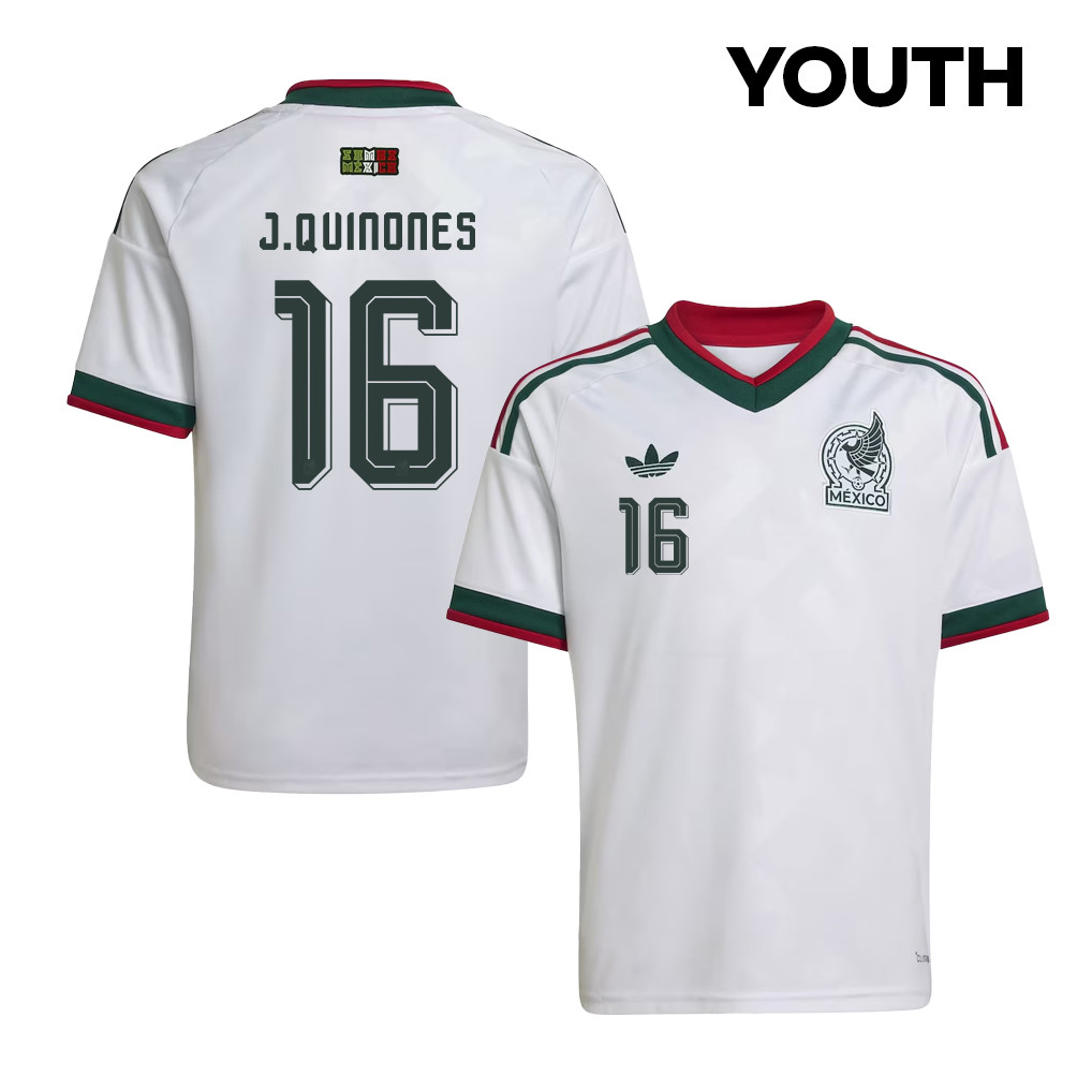Julián Quiñones 16 Youth Mexico National Team 2026 Away Jersey - White - Jersey Teams