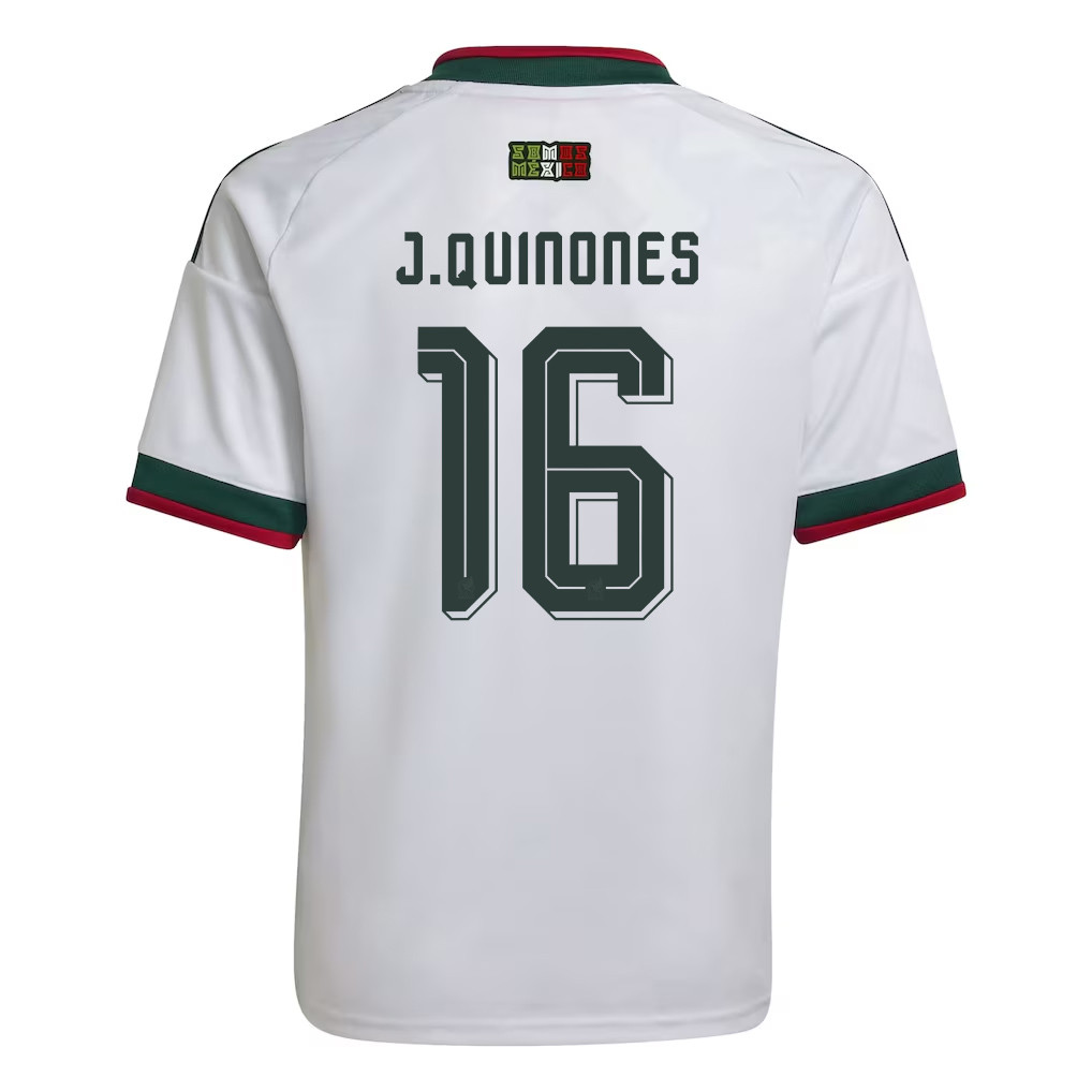 Julián Quiñones 16 Youth Mexico National Team 2026 Away Jersey - White - Jersey Teams