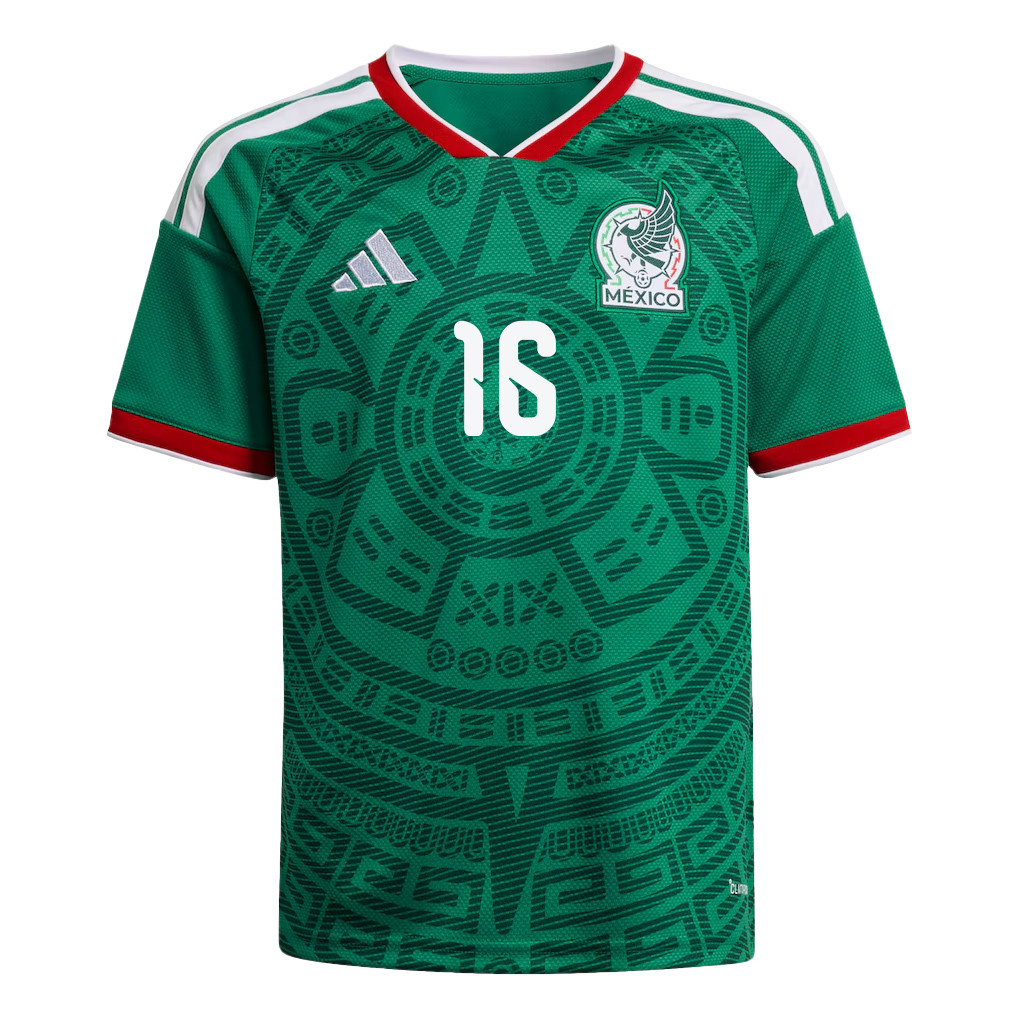 Julián Quiñones 16 Youth Mexico National Team 2026 Home Jersey - Green - Jersey Teams