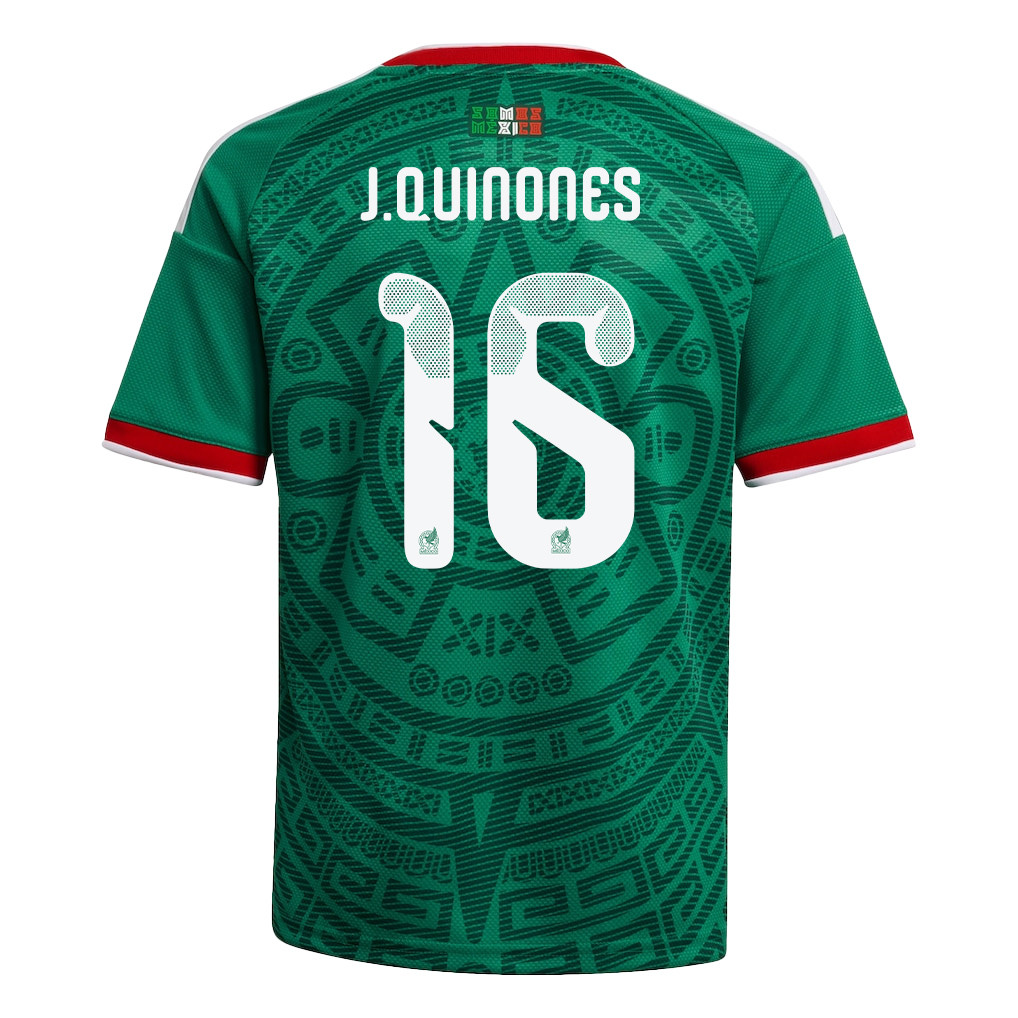 Julián Quiñones 16 Youth Mexico National Team 2026 Home Jersey - Green - Jersey Teams