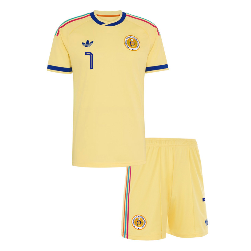 Juninho Bacuna 7 Curacao 2026 Away Men Jersey & Shorts Set – Yellow - Jersey Teams