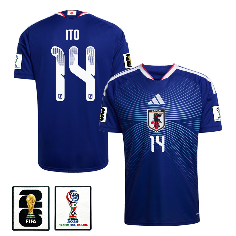 Junya Ito 14 Japan National Team 2026 Home Jersey - Blue, Men - Jersey Teams