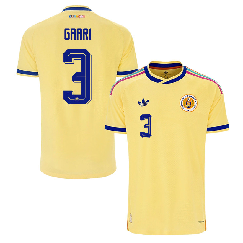 Juriën Gaari 3 Curaçao National Team 2026 Away Jersey - Yellow, Men - Jersey Teams