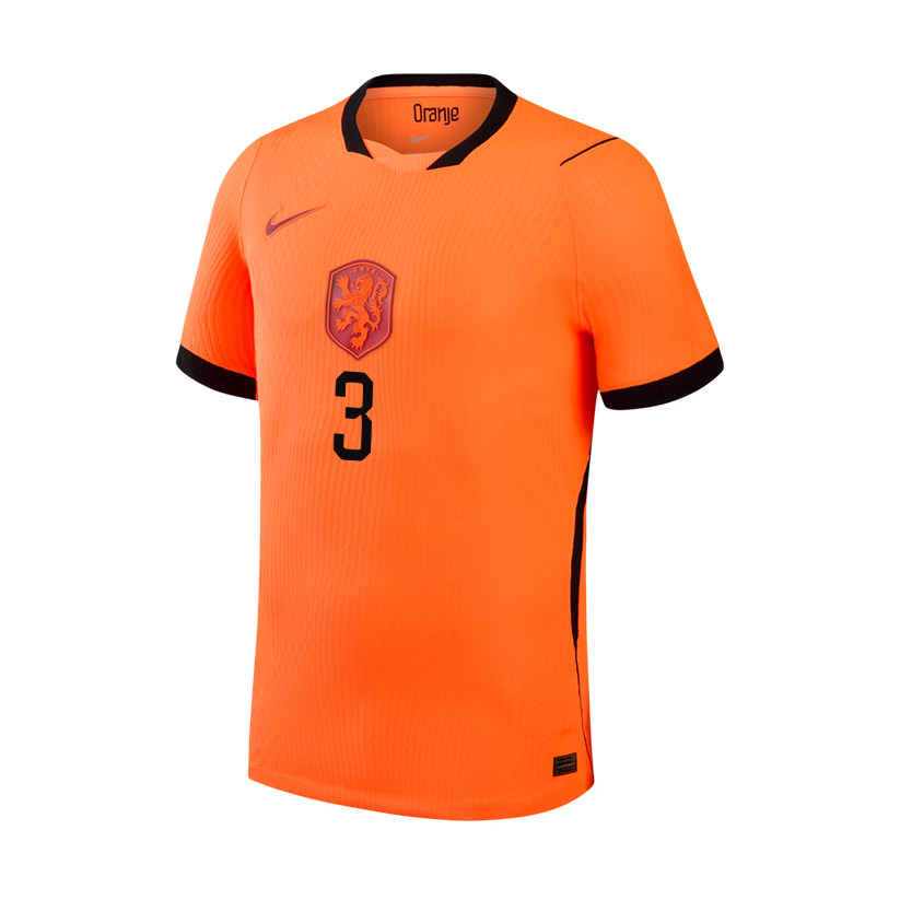 Jurriën Timber 3 Netherlands National Team 2026 x World Cup Patch Home Jersey – Orange, Men – Jersey Teams