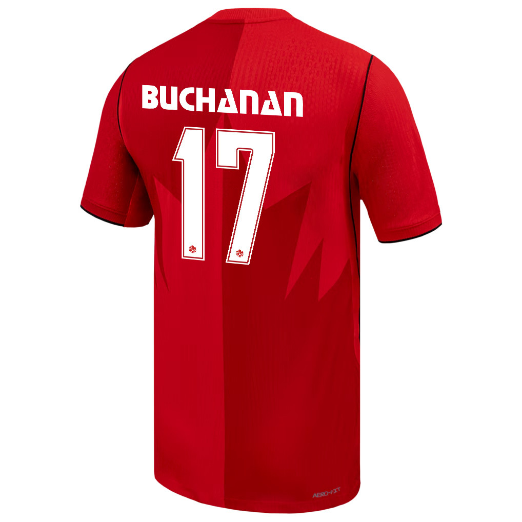 Kadeisha Buchanan 17 Canada National Team 2026 x World Cup Patch Home Jersey - Red, Men - Jersey Teams