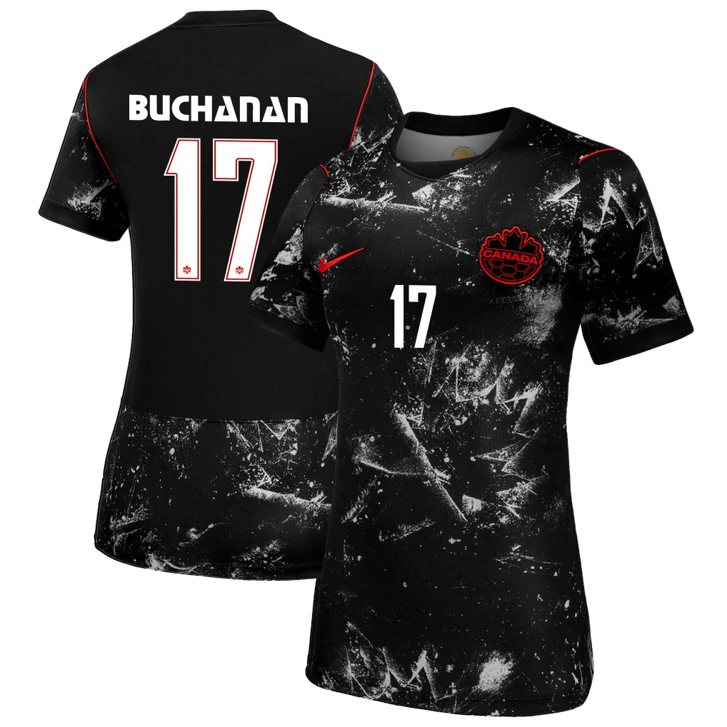 Kadeisha Buchanan 17 Women's Canada National Team 2026 Away Jersey - Black - Jersey Teams