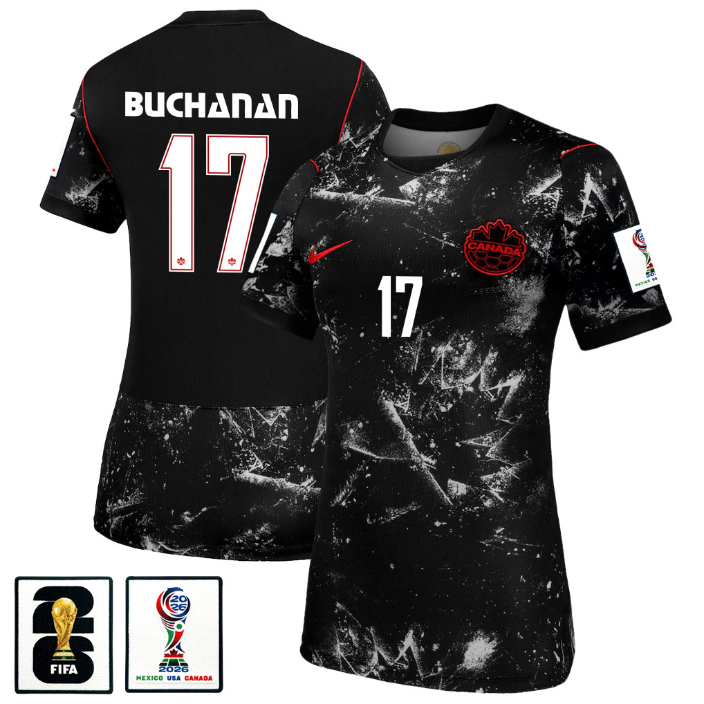 Kadeisha Buchanan 17 Women’s Canada National Team 2026 Away Jersey – Black – Jersey Teams