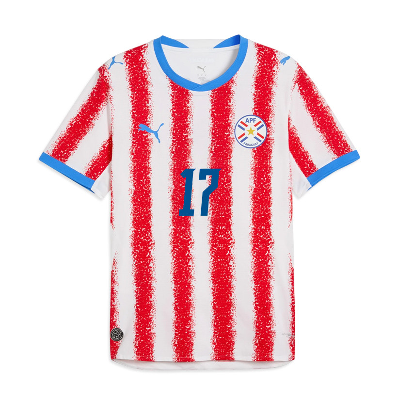 Kaku 17 Paraguay National Team 2026 Home Jersey - White/Red, Men - Jersey Teams