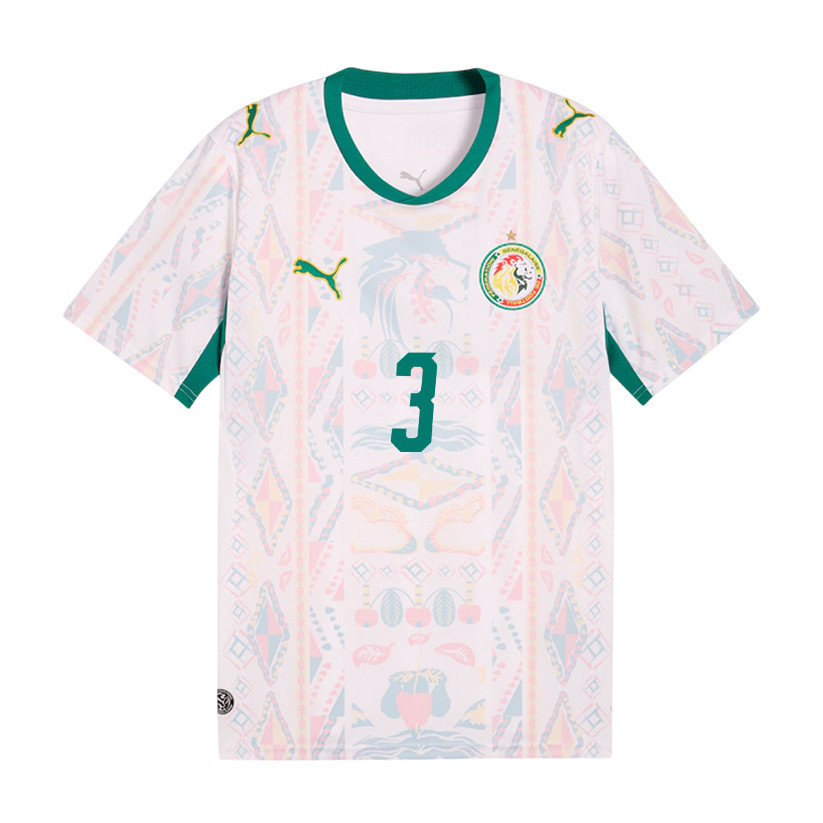 Kalidou Koulibaly 3 Senegal National Team 2026 Home Jersey - Men, White - Jersey Teams