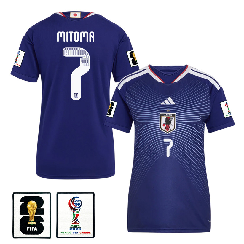 Kaoru Mitoma 7 Japan National Team 2026 Women's Home Jersey - Blue - Jersey Teams