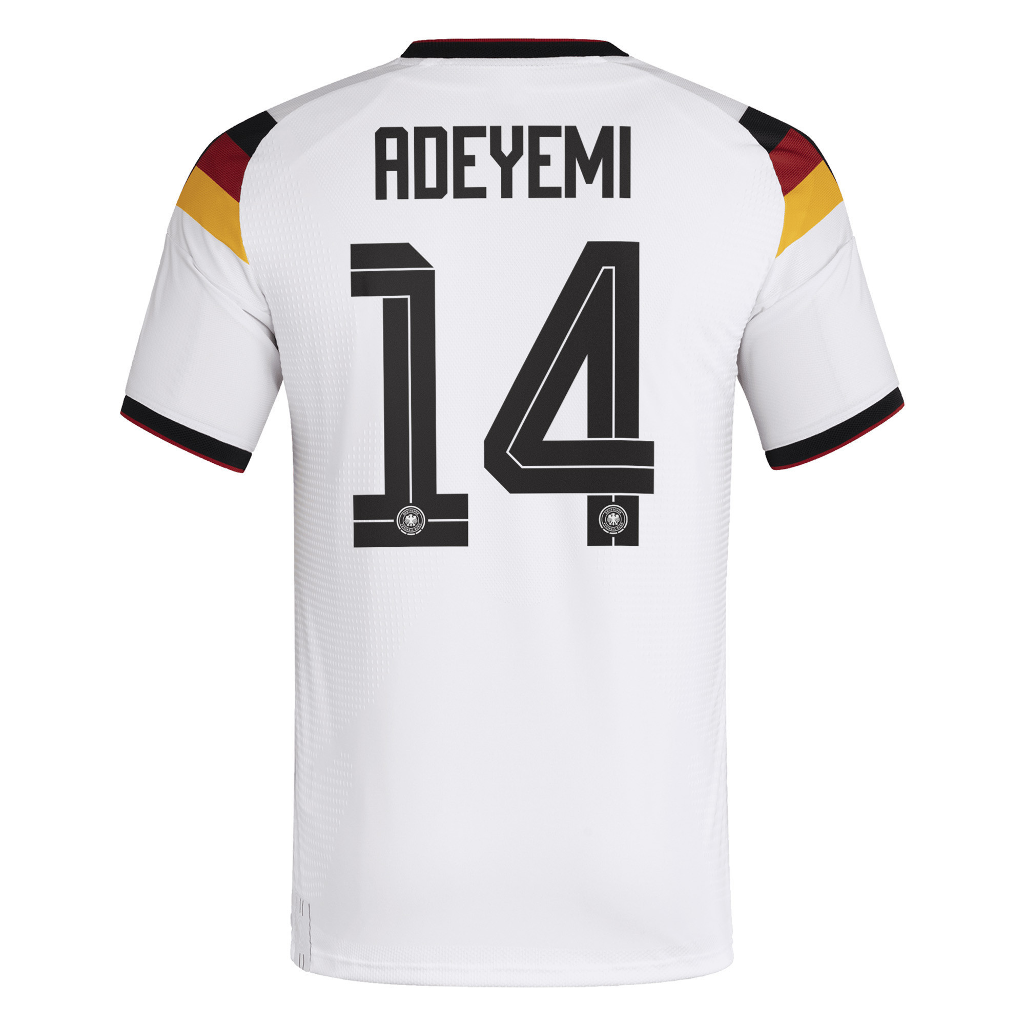Karim Adeyemi 14 Germany National Team 2026 Home Jersey - Men, White - Jersey Teams