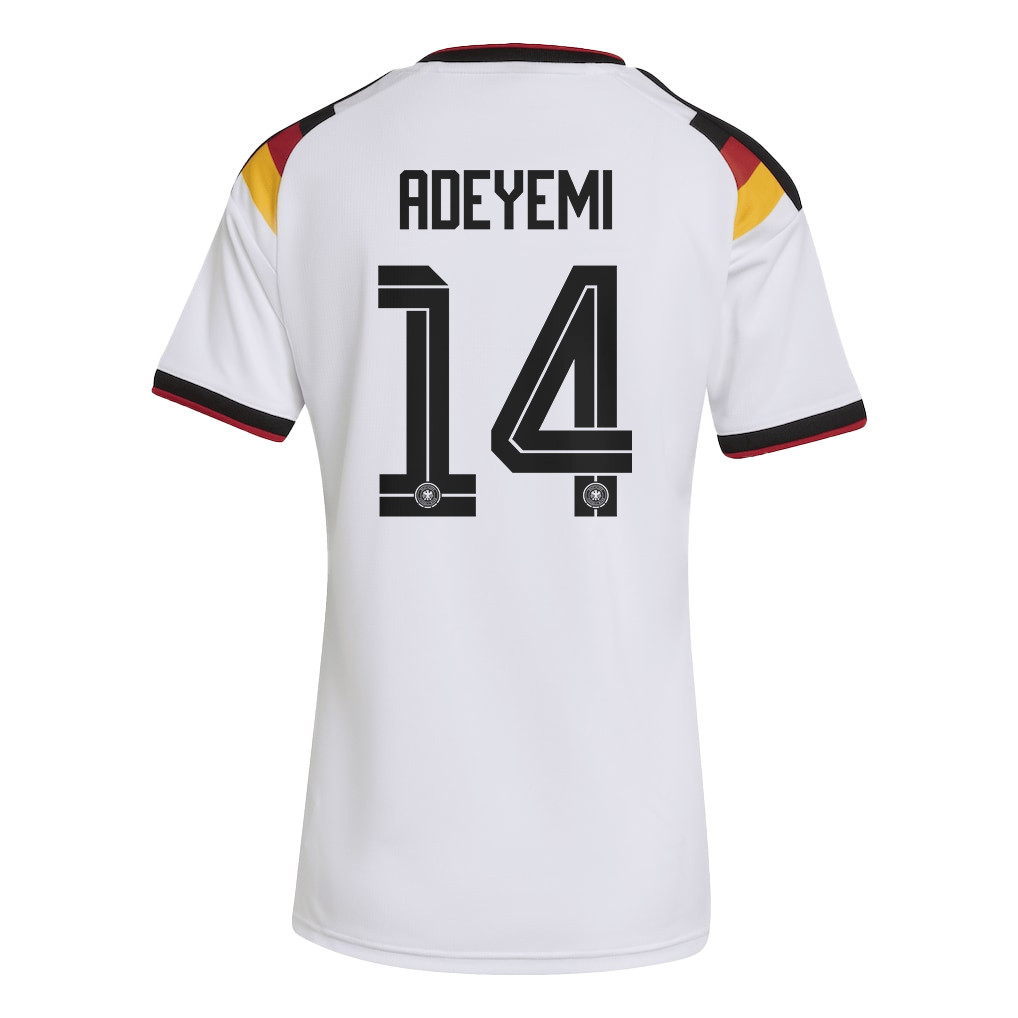 Karim Adeyemi 14 Women's Germany National Team 2026 Home Jersey - White - Jersey Teams